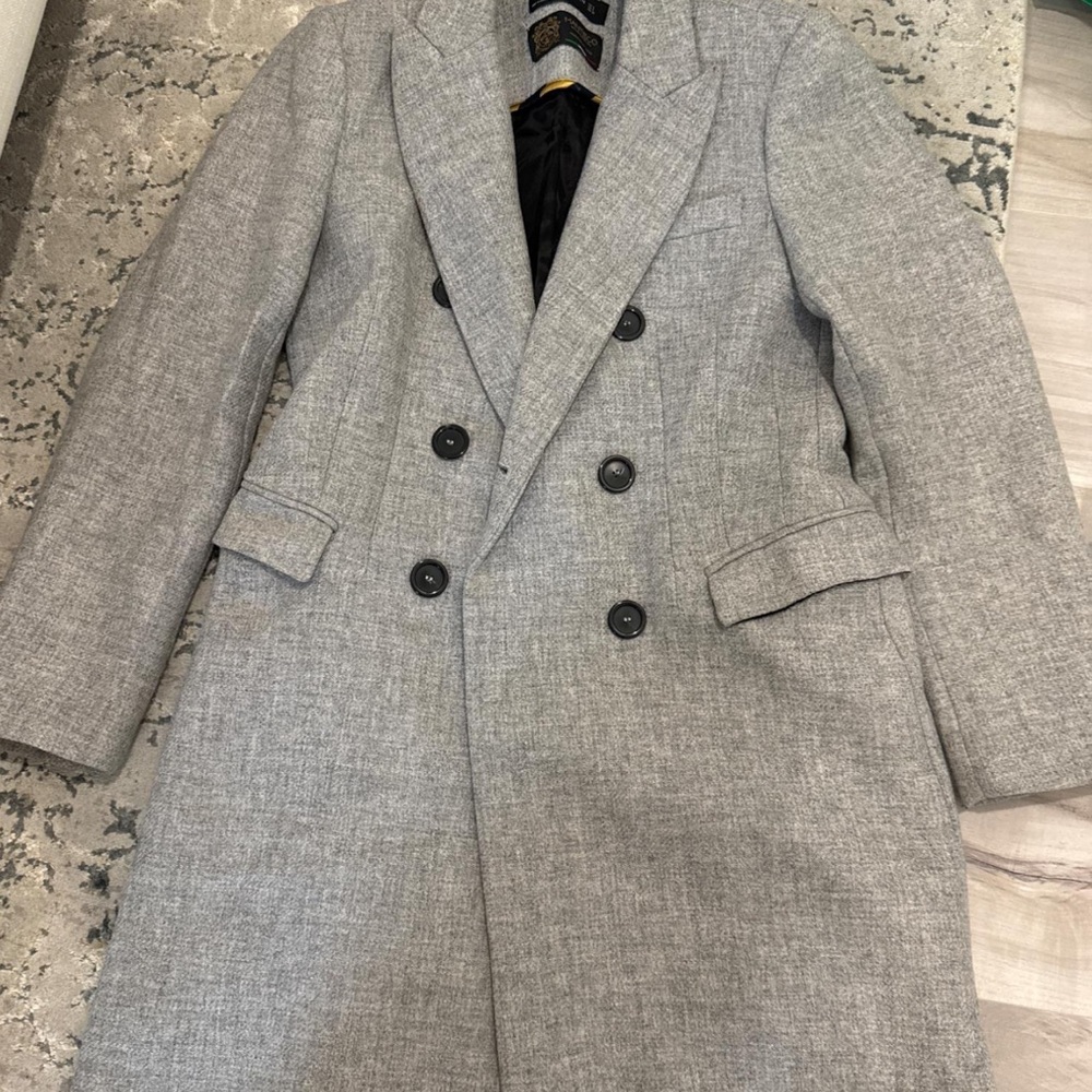 Gray Double-Breasted Coat
